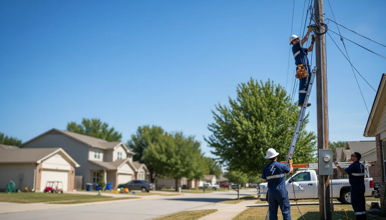 Residential electrician providing installation services in Muldrow, OK